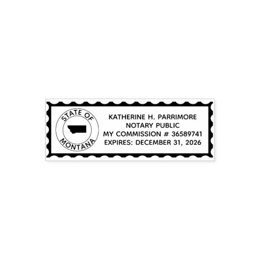 Montana notaris openbare zelf inkt rubberen stempe  zelfinktende stempel (Design)