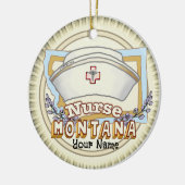 Montana Nurse Keramisch Ornament (Links)