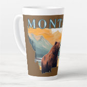 Montana Outline Beer Mountains Latte Mok (Linkerhoek)
