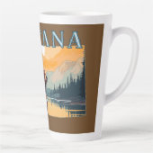 Montana Outline Beer Mountains Latte Mok (Rechts)