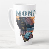Montana Outline Tent Camping Latte Mok (Linkerhoek)