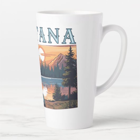 Montana Outline Tent Camping Latte Mok (Rechts)