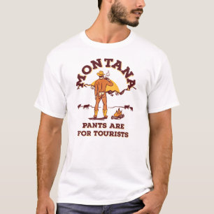 Montana: Pants are for Torists Funny Retro Cowboy T-shirt
