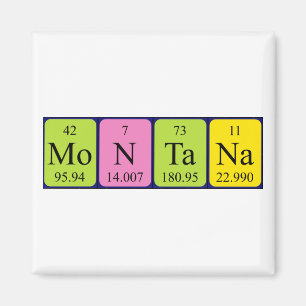 Montana periodiek table name magnet