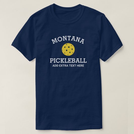 Montana Pickleball Add Club Partner Name Custom T-shirt (Design voorkant)