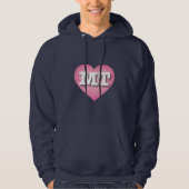 Montana Pink Fade Heart - Ik hou van MT Hoodie (Voorkant)