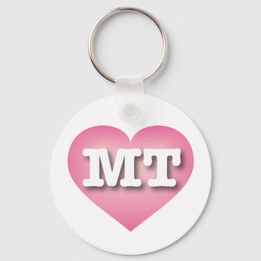 Montana Pink Fade Heart - Ik hou van MT Sleutelhanger (Voorkant)