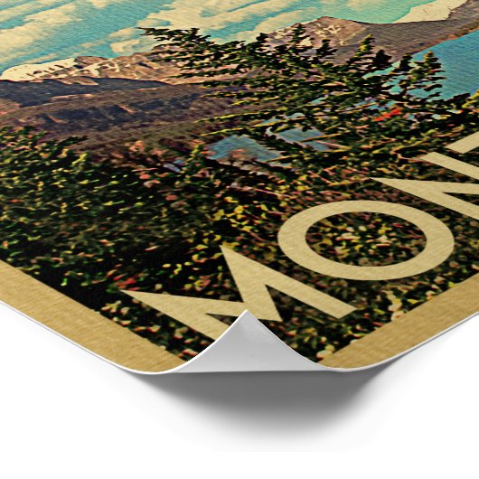 Montana-Poster - Poster voor het reizen over het m (Hoek)