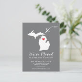 MONTANA-postkaart van de staat die de aankondiging Briefkaart (Staand voorkant)