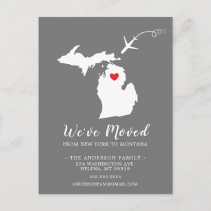 MONTANA-postkaart van de staat die de aankondiging Briefkaart