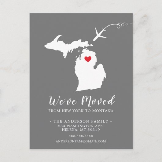 MONTANA-postkaart van de staat die de aankondiging Briefkaart (Voorkant)