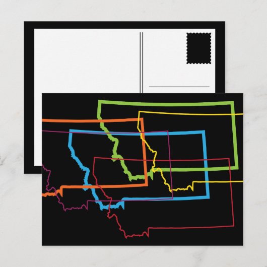 montana pride blur briefkaart (Voorkant / Achterkant)