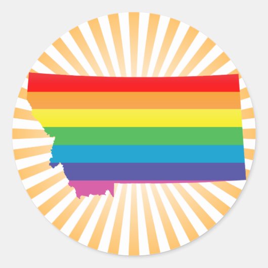 montana pride . ronde sticker (Voorkant)