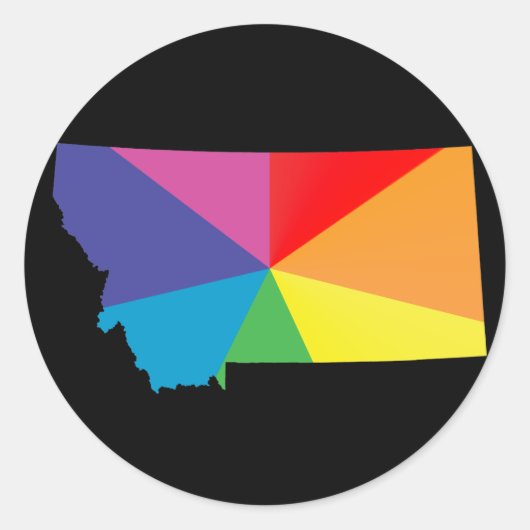 montana pride . ronde sticker (Voorkant)
