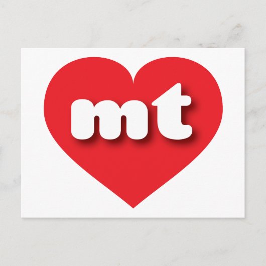 Montana red hart - Ik hou van mt Briefkaart (Voorkant)