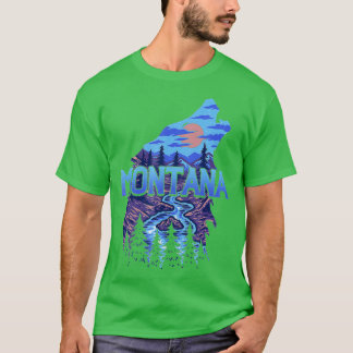 Montana Retro  Mountain T-shirt