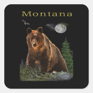 Montana Rijst Vierkante Sticker