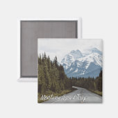 Montana Road Trip Schilderachtig Highway Mountains Magneet (Voorkant / Achterkant)