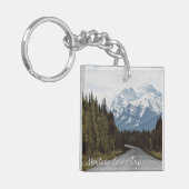 Montana Road Trip Schilderachtig Highway Mountains Sleutelhanger (Voorkant Links)