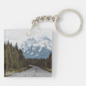 Montana Road Trip Schilderachtig Highway Mountains Sleutelhanger (Achterkant)