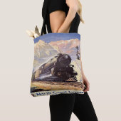 Montana Rockies Locomotive Train Mountain Tote Bag (Dichtbij)