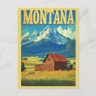 Montana Rocky Mountains reizen Briefkaart