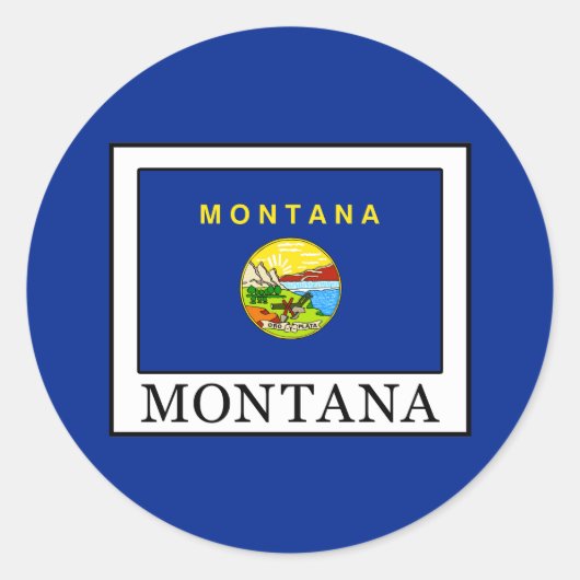 Montana Ronde Sticker (Voorkant)