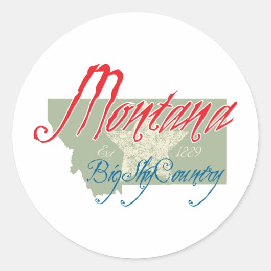 Montana Ronde Sticker (Voorkant)