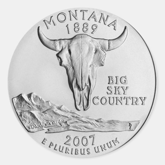 Montana Ronde Sticker (Voorkant)