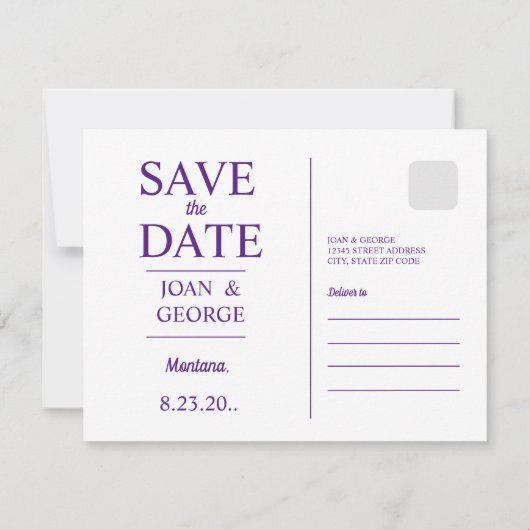 Montana Save The Date (Achterkant)