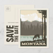 Montana | Save the date Aankondigingskaart (Voorkant / Achterkant)