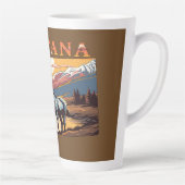 Montana schetst wilde paarden latte mok (Rechts)