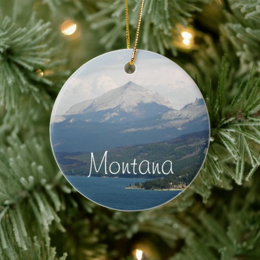 Montana Schilderachtig Landschapsvakantie Keramisch Ornament (Boom)