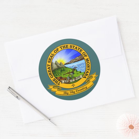 Montana Seal Ronde Sticker (Envelop)
