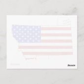 Montana Shaped American Flag Patriotic Montanan Briefkaart (Achterkant)