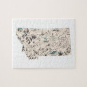 Montana Shaped Montanan  Afbeelding Map Legpuzzel (Horizontaal)