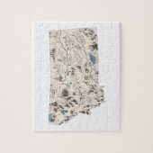 Montana Shaped Montanan Afbeelding Map Legpuzzel (Verticaal)