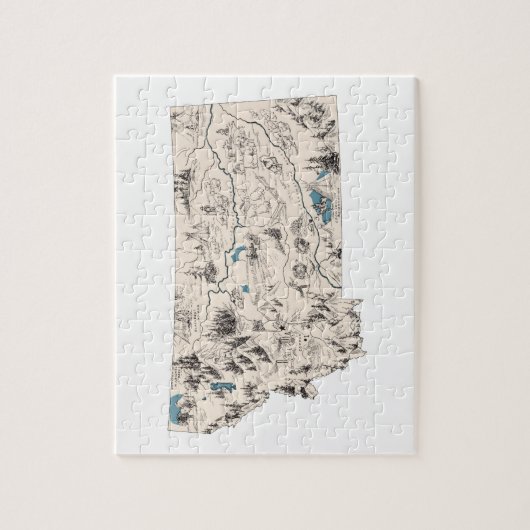 Montana Shaped Montanan  Afbeelding Map Legpuzzel (Verticaal)