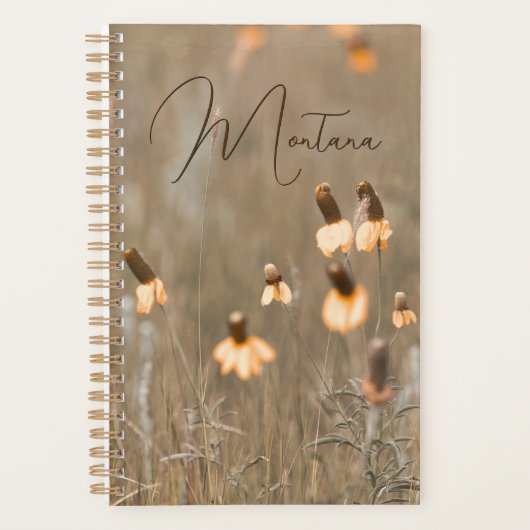 Montana Sinaasappel Wildflower op Sage Green Planner (Voorkant)