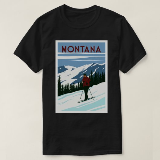 Montana skibestemming t-shirt (Design voorkant)