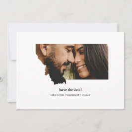 Montana Sla de datum fotokaart op Save The Date