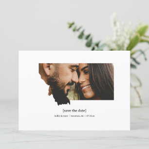Montana Sla de datum fotokaart op Save The Date