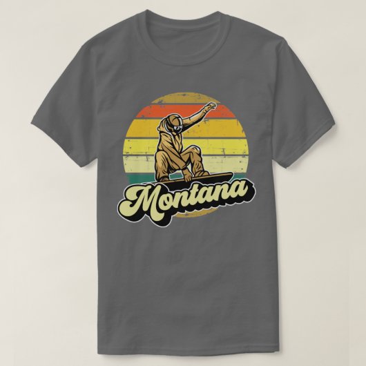 Montana sneeuwboardberg t-shirt (Design voorkant)