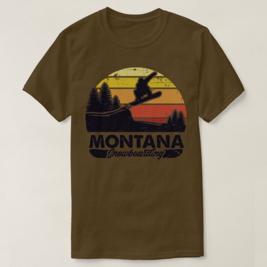 Montana sneeuwboarding t-shirt (Design voorkant)