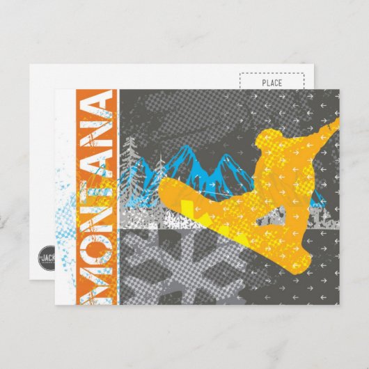Montana Snowboarding Briefkaart (Voorkant / Achterkant)