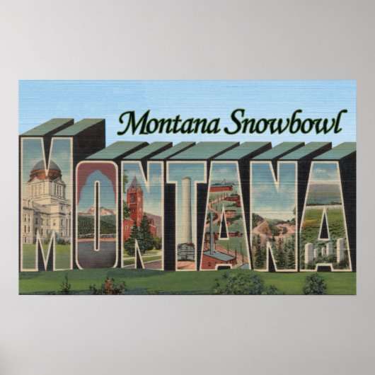 Montana Snowbowl, Montana Poster (Voorkant)