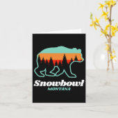 Montana Snowbowl Skiën Snowboarding Beer Kaart (Gele Bloem)