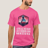 Montana Soldier Patriotic Silhouette in het Amerik T-shirt (Voorkant)
