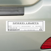 Montana  Speed Limit Bumpersticker (Op auto)