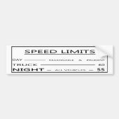 Montana  Speed Limit Bumpersticker (Voorkant)